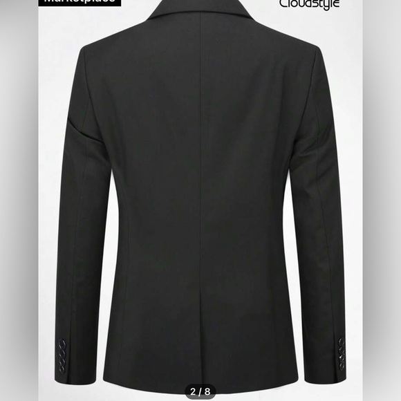 CLOUDSTYLE Men Shawl Collar Single Button Blazer - Picture 2 of 8